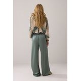Summum - Trousers Heavy Silky Touch - Wijde Broek - Groen