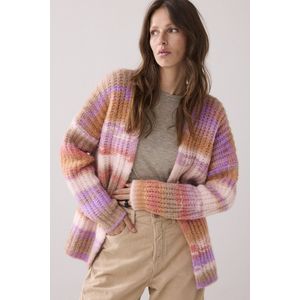 Cardigan - Multicolour - Cushy Wool Blend Knit