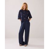 Summum - Embellished Shortsleeve Top - Blauw - Dames