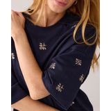 Summum - Embellished Shortsleeve Top - Blauw - Dames