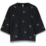 Summum - Embellished Shortsleeve Top - Blauw - Dames