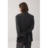 1s1263-12258 - Boyfriend Blazer - Anthracite - Krijtstreep