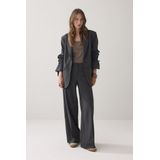 1s1263-12258 - Boyfriend Blazer - Anthracite - Krijtstreep