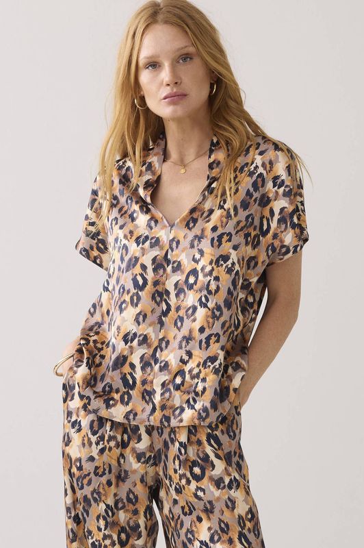 Summum Woman Top beige (Maat: 38) - Halslijn: V-hals,