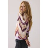 Imprimétops - Multicolour - Top - Wijde Fit - Zigzagprint