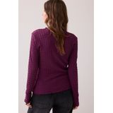 Summum - Mesh Top - Wineberry - Lange Mouwen - Aangesloten Pasvorm