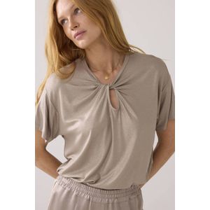 Summum - Top - Lichtbruin - Korte Mouwen - Regular Fit