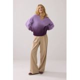 Summum - Grof Gebreide Trui - Paars - Wol