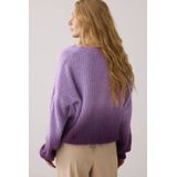 Summum - Grof Gebreide Trui - Paars - Wol