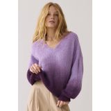 Summum - Grof Gebreide Trui - Paars - Wol