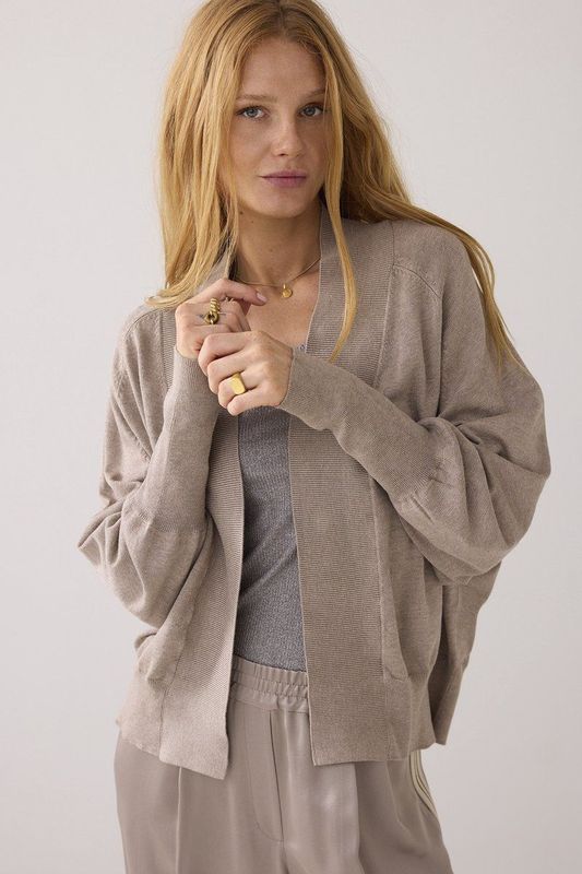 Summum - 7s7946-7980 - Kimono Shaped Cardigan - Funghi - Zachte Viscose Polyamide Knit