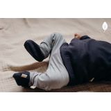 Levv newborn baby jongens joggingbroek Nestor aop Blue Dark Night Stripe