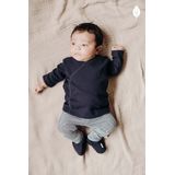 Levv newborn baby jongens joggingbroek Nestor aop Blue Dark Night Stripe