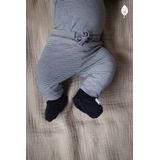 Levv newborn baby jongens joggingbroek Nestor aop Blue Dark Night Stripe
