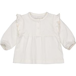 LEVV Newborn baby basic top LNORANOS met ruches offwhite