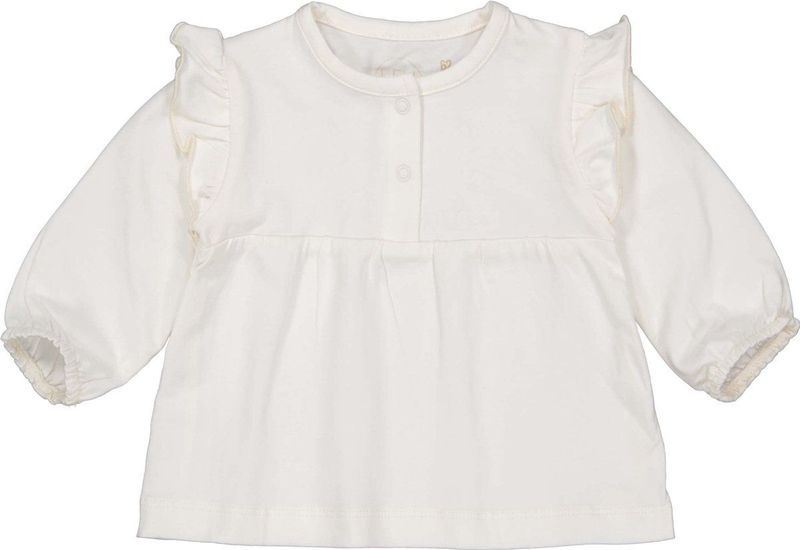 LEVV Newborn baby basic top LNORANOS met ruches offwhite