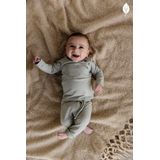 LEVV Baby Gestreepte Regular Fit Broek LNESTORNOS van Biologisch Katoen Zachtgroen