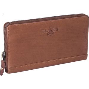 The Chesterfield Brand Wax Pull Up Portemonnee RFID-bescherming Leer 19 cm cognac