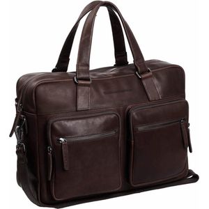 Chesterfield Misha Leren Laptoptas - 17 inch - Donkerbruin