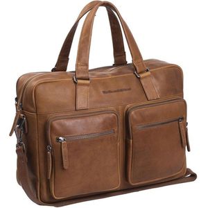 Chesterfield Misha Leren Laptoptas - 17 inch - Cognac