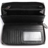 The Chesterfield Brand Wax Pull Up Portemonnee RFID-bescherming Leer 19 cm black