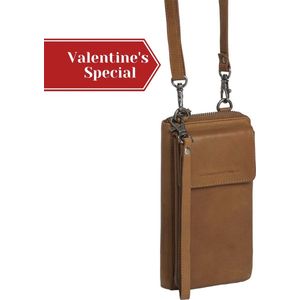 The Chesterfield Brand Malaga - Unisex  Telefoontasje van Kalfsleer - Cognac