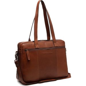 The Chesterfield Brand Modena Koffer Leer 38 cm Laptop compartiment cognac