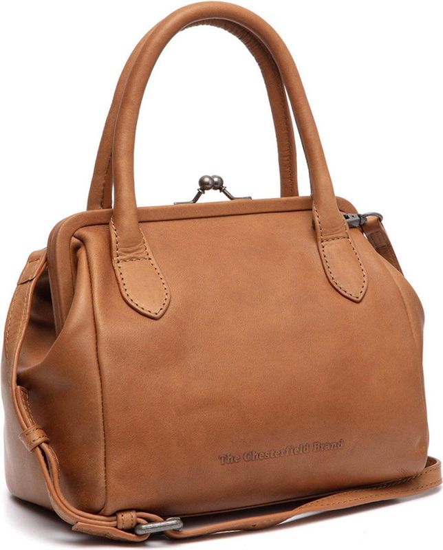 Leren Schoudertas Cognac Chili