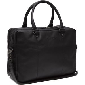 The Chesterfield Brand Wax Pull Up Boston Koffer Leer 41 cm Laptop compartiment black