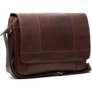 The Chesterfield Brand Tampa Aktetas Messenger Leer 40 cm Laptop compartiment brown
