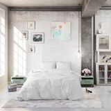 Zensation Satin Point Dekbedovertrek + 1 kussensloop Wit