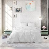 Zensation Satin Point Dekbedovertrek + 1 kussensloop Wit