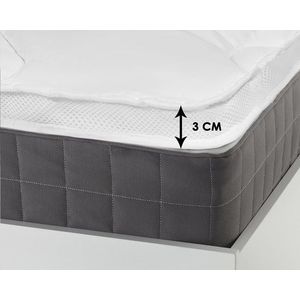 Topper, Optimaal Slaapcomfort, Matrasbeschermer, voor matrassen en boxsprings, 90x210, Wit
