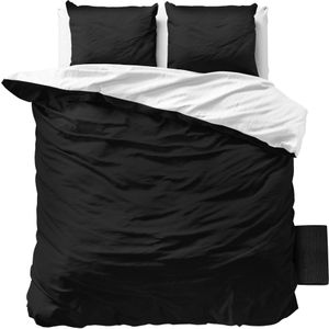 Zensation Twee Kleuren Dekbedovertrek - 240x200/220 + 2 kussenslopen 60x70 - Wit/Zwart - Lits-Jumeaux