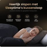 Sleeptime Satijnen Kussensloop Anti allergeen Haarverzorging Huidverzorging 2 Stuks Antraciet