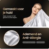 Sleeptime Satijnen Kussensloop Anti allergeen Haarverzorging Huidverzorging 2 Stuks Wit