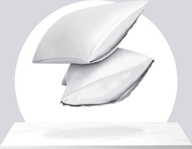Sleeptime Satijnen Kussensloop Anti allergeen Haarverzorging Huidverzorging 2 Stuks Wit
