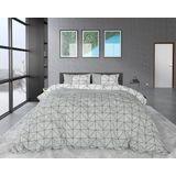 Sleeptime - Flanel Gino - Dekbedovertrek - Grijs - 200 x 200/220 cm