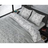 Sleeptime - Flanel Gino - Dekbedovertrek - Grijs - 200 x 200/220 cm