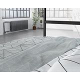 Sleeptime - Flanel Gino - Dekbedovertrek - Grijs - 200 x 200/220 cm