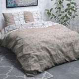 Sleeptime Flanel Gino Dekbedovertrekset + 2 kussenslopen Taupe