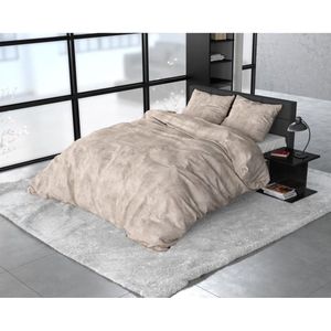 Sleeptime Flanel Twin Washed Cotton Dekbedovertrek + 1 kussensloop Taupe