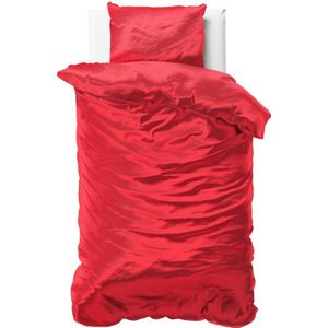 Sleeptime Beauty Skin Care Dekbedovertrek - Eenpersoons - 140x200/220 + 1 kussensloop 60x70 - Rood