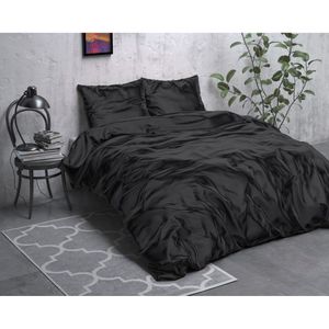 Sleeptime Beauty Skin Care Dekbedovertrek - Eenpersoons - 140x200/220 + 1 kussensloop 60x70  - Zwart