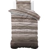 Sleeptime Marcus - Dekbedovertrek - Eenpersoons - 140x200/220 + 1 kussensloop 60x70 - Taupe