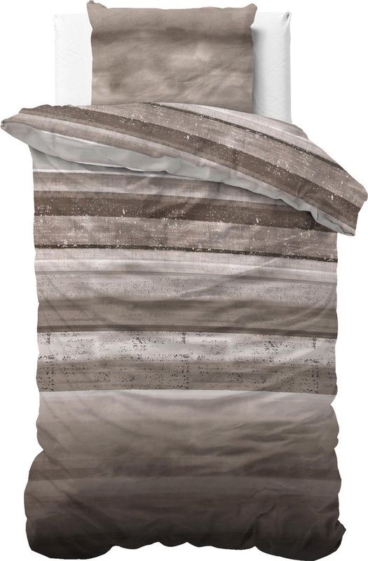 Sleeptime Marcus - Dekbedovertrek - Eenpersoons - 140x200/220 + 1 kussensloop 60x70 - Taupe