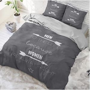 Dekbedovertrek - Blauw - Katoen - Eenpersoons