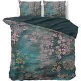 Dreamhouse Tiran Flower Dekbedovertrekset - Tweepersoons - 200x200/220 + 2 kussenslopen 60x70 - Groen