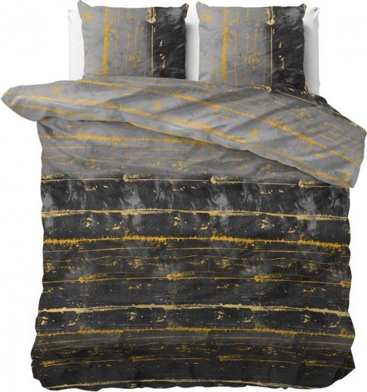 Sleeptime Scratchy - Dekbedovertrek - Eenpersoons - 140x200/220 + 1 kussensloop 60x70 - Antraciet