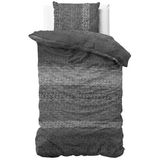 Dreamhouse - Dekbedovertrek - Flanel - Gradient Knits - Antraciet - 200 x 220 cm